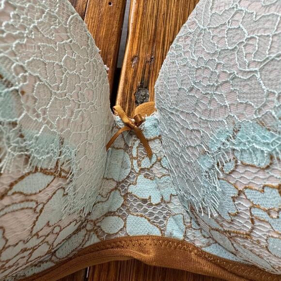 Victoria's Secret Dream Angel Lined Bra Demi Lace Toile Pastel Bra 34DDD - Picture 4 of 11